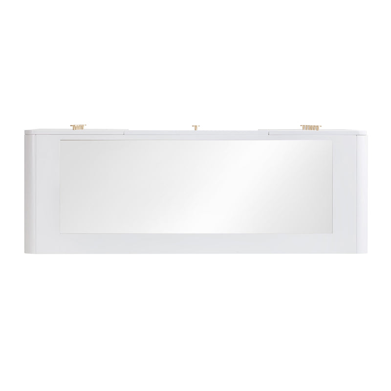 Hollywood 56" White 13-Drawer Vanity Desk