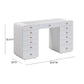 Hollywood 56" White 13-Drawer Vanity Desk