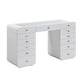 Hollywood White Desk with Vanity Mirror