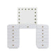 Hollywood 56" White Desk with Vanity Mirror - Small