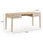 Hera 62'' Natural Washed Executive Desk