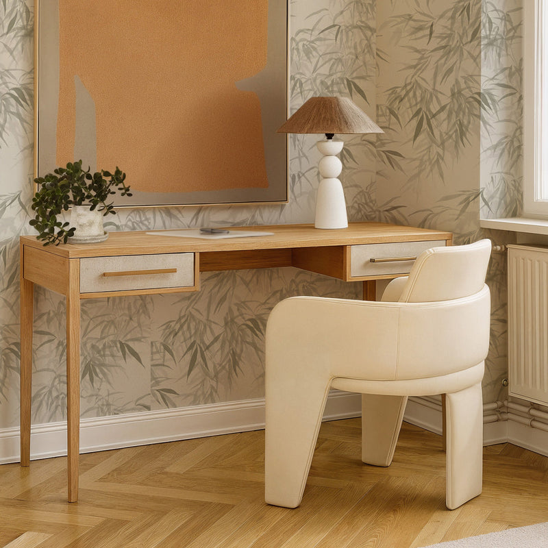 Hera 62'' Natural Washed Executive Desk