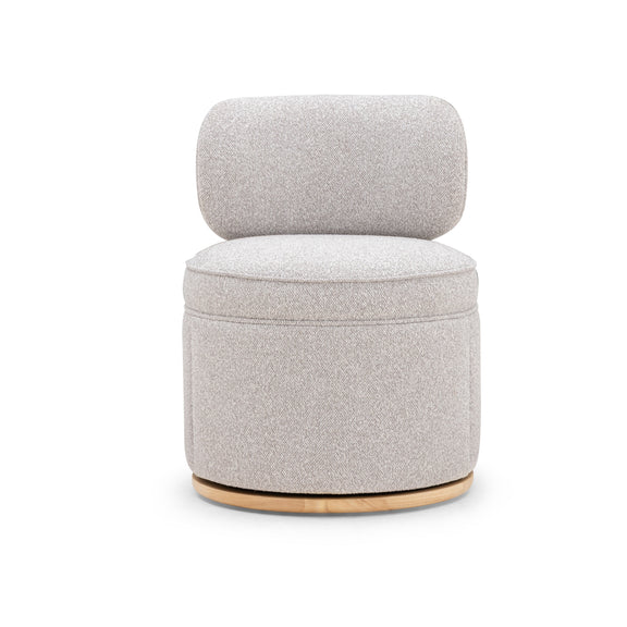 Amaya Grey Textured Performance Fabric Swivel Desk Chair
