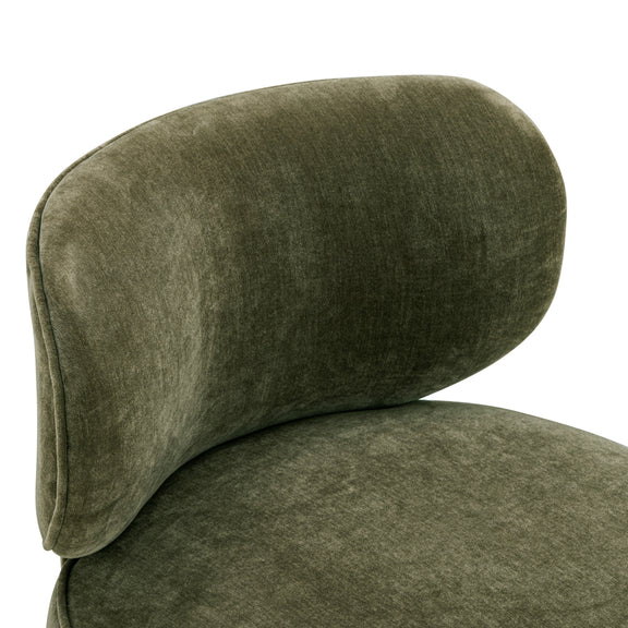 Amaya Green Upcycled Contract-Grade Chenille Swivel Desk Chair