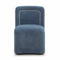 Dolce Performance Velvet Rolling Desk Chair - Blue