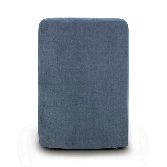 Dolce Performance Velvet Rolling Desk Chair - Blue