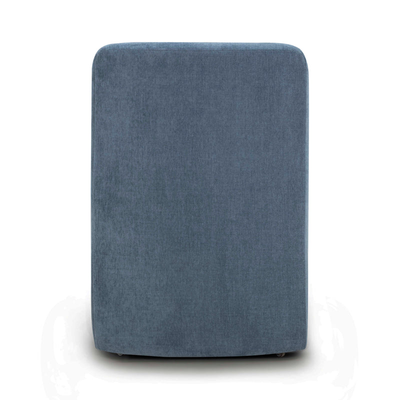 Dolce Performance Velvet Rolling Desk Chair - Blue