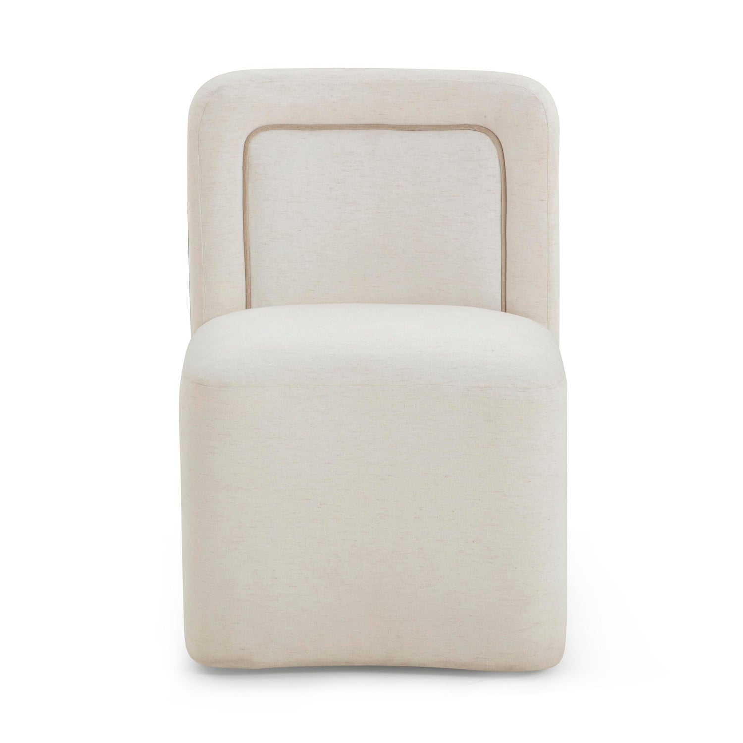 Dolce Performance Velvet Rolling Desk Chair - Cream