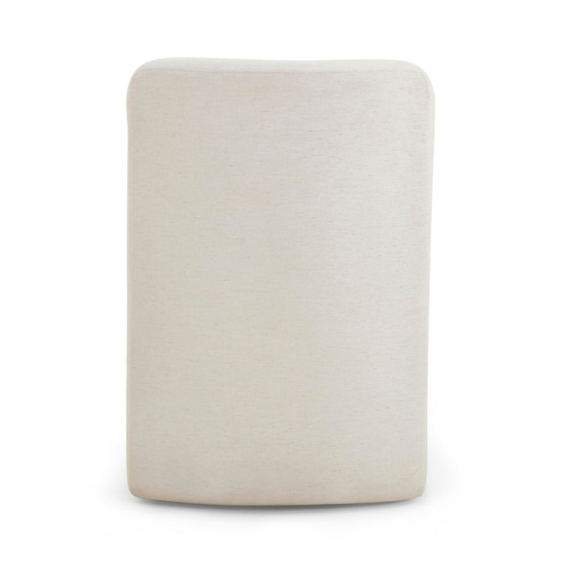 Dolce Performance Velvet Rolling Desk Chair - Cream