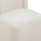 Dolce Performance Velvet Rolling Desk Chair - Cream