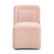 Dolce Performance Velvet Rolling Desk Chair - Pink