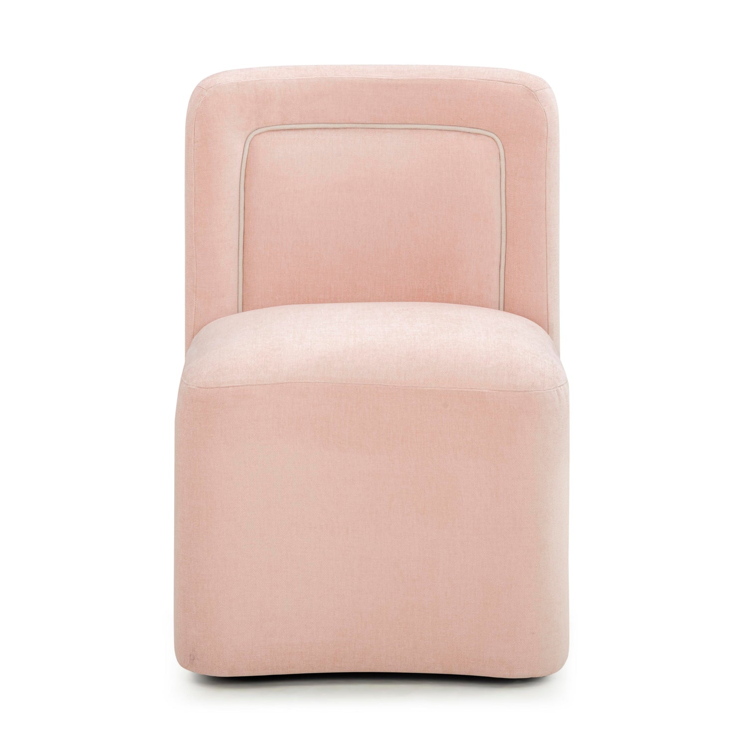 Dolce Performance Velvet Rolling Desk Chair - Pink