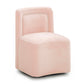Dolce Performance Velvet Rolling Desk Chair - Pink