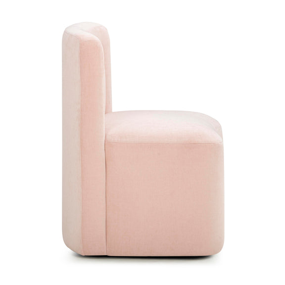 Dolce Performance Velvet Rolling Desk Chair - Pink