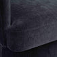 Kristen Black Upcycled Chenille Rolling Desk Chair