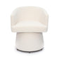 Kristen Cream Upcycled Chenille Rolling Desk Chair