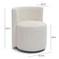 Alyssa Cream Chenille Rolling Desk Chair