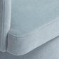 Kristen Faded Blue Upcycled Chenille Rolling Desk Chair