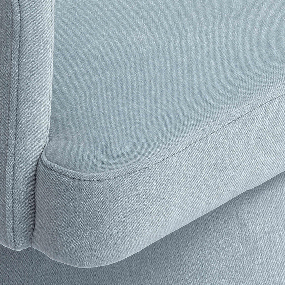 Kristen Faded Blue Upcycled Chenille Rolling Desk Chair