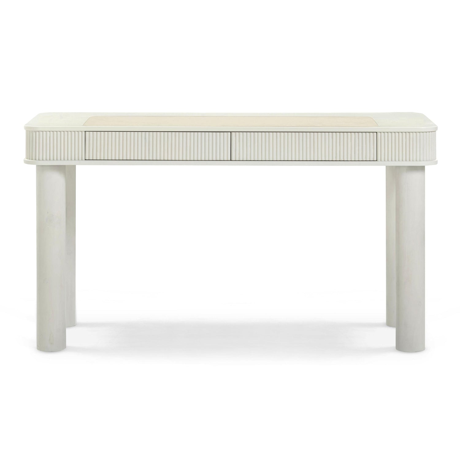 Sarah 55" Cream 2-Drawer Executive Work Desk