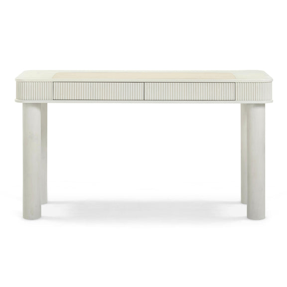 Sarah 55" Cream 2-Drawer Executive Work Desk
