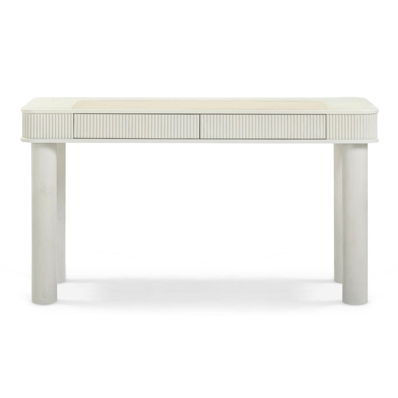 Sarah 55" Cream 2-Drawer Executive Work Desk