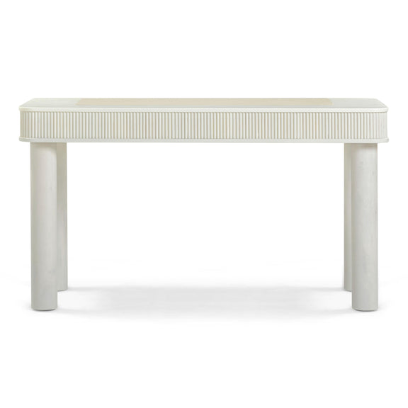 Sarah 55" Cream 2-Drawer Executive Work Desk