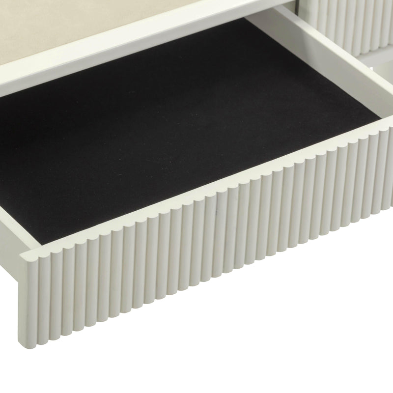 Sarah 55" Cream 2-Drawer Executive Work Desk