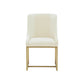 Lisa Cream Pleated Velvet Dining Chair