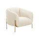 Kandra Cream Velvet Accent Chair