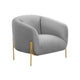 Kandra Grey Velvet Accent Chair