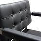 Director Black Performance Vegan Leather and Stainless Steel Counter Stool