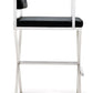 Director Black Performance Vegan Leather and Stainless Steel Barstool