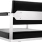 Director Black Performance Vegan Leather and Stainless Steel Barstool