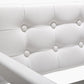Director White Performance Vegan Leather and Stainless Steel Barstool