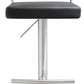 Cosmo Black Performance Vegan Leather and Stainless Steel Barstool