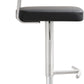Cosmo Black Performance Vegan Leather and Stainless Steel Barstool