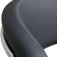 Cosmo Black Performance Vegan Leather and Stainless Steel Barstool