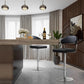 Cosmo Black Performance Vegan Leather and Stainless Steel Barstool