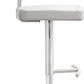 Cosmo White Performance Vegan Leather and Stainless Steel Barstool
