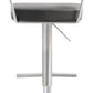 Cosmo Grey Performance Vegan Leather and Stainless Steel Barstool