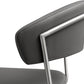 Cosmo Grey Performance Vegan Leather and Stainless Steel Barstool