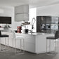 Denmark Black Performance Vegan Leather and Stainless Steel Counter Stool - Set of 2