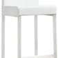 Denmark White Performance Vegan Leather and Stainless Steel Counter Stool - Set of 2