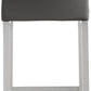 Denmark Grey Performance Vegan Leather and Stainless Steel Counter Stool - Set of 2