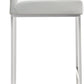 Denmark White Performance Vegan Leather and Stainless Steel Barstool - Set of 2