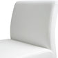 Denmark White Performance Vegan Leather and Stainless Steel Barstool - Set of 2