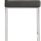 Denmark Grey Performance Vegan Leather and Stainless Steel Barstool - Set of 2