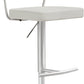 Cosmo Light Grey Performance Vegan Leather and Stainless Steel Barstool