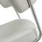 Cosmo Light Grey Performance Vegan Leather and Stainless Steel Barstool
